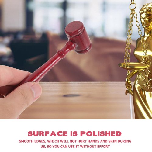 Kids Dark Red Plastic Judge Gavels - 5Pcs Courtroom Role Play Accessories Ideal for Christmas Costumes 4 33 X 1 37 X 3 14 Inch