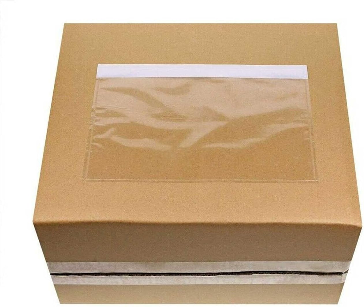 Skiennix Packing List Pouches - 100 Pack Clear Adhesive Shipping Label Envelopes | 7.5" x 5.5" Size