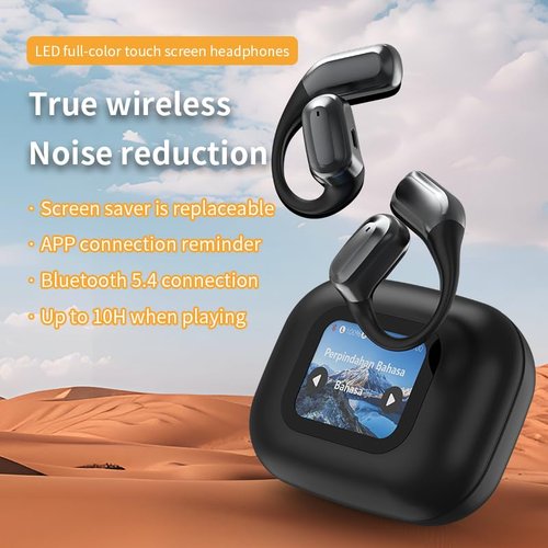 LCORDN AI Real-Time Translation Earbuds, 144 Languages & Accents, Simultanous Interpretation Wireless Earphones for Travel & Business, HD Sound Adjustable Ear-Hook Wireless Translator Earbuds