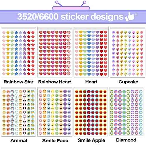 Teacher Essentials, Teacher Supplies£¬Reward Stickers,6600Pcs Teacher Stickers,Star Stickers,School Stickers£¬Classroom Rewards