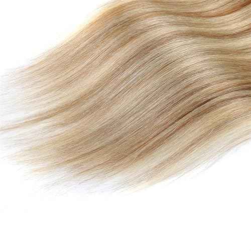 20 22 24 Inch P27/613 Highlight Blonde Bundles Human Hair Straight Bundles Honey Blonde Straight Bundle Unprocessed Brazilian Virgin Weave Hair 3 Bundle 50 Gram Per Bundle