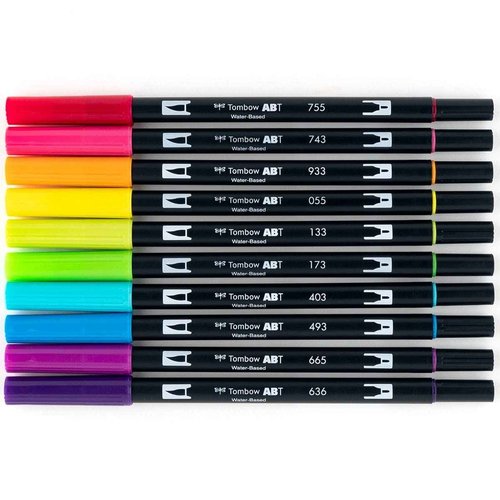 Tombow Dual Brush Pen Art Markers, Landscape, Bright & Primary