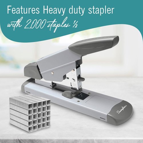 Platinum Heavy Duty Stapler - 160 Sheet Capacity with Alignment Guide | Includes 2,000 Staples