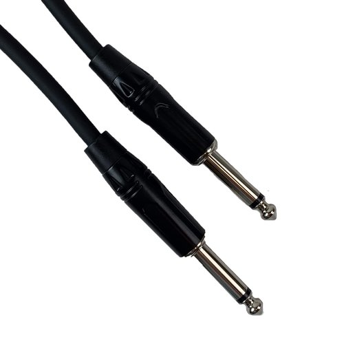 Gearlux Instrument Cable/Guitar Cable, 1/4 Inch, Straight to Straight, Black, 25 Feet - 2 Pack