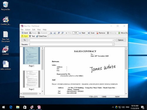 CimFAX B5 Paperless Fax Machine Fax from PC/Mobile Fax2email Fax Software All-in-one Fax System 10 Users Fax Server
