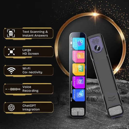 Ai Pen Scanner, ScanSense Ai Smart Pen, Scan Sense Pen, Offline Translation in 60+ Languages, Get Real-Time Explanations for Math, Science, History, and More—just Scan Text with The Pen