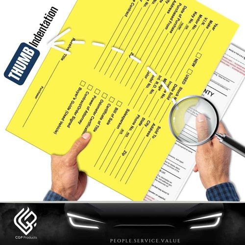 Printed Vehicle Deal Jackets Envelopes Folders for Auto Car Dealerships - 9x12 Size - Dealer Supplies - New and Used Cars - 100 Quantity (Yellow)