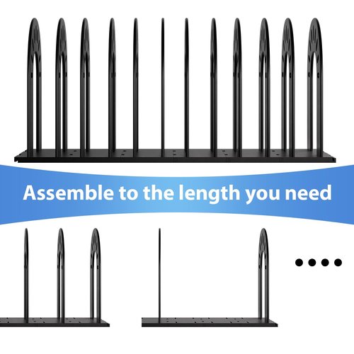 AIFEIRIC File Organizer,Desk Organizer,Binder Organizer for Desk, Mail Organizer,Adjustable Vertical Magazine File Holder for Office School & Classroom (black)