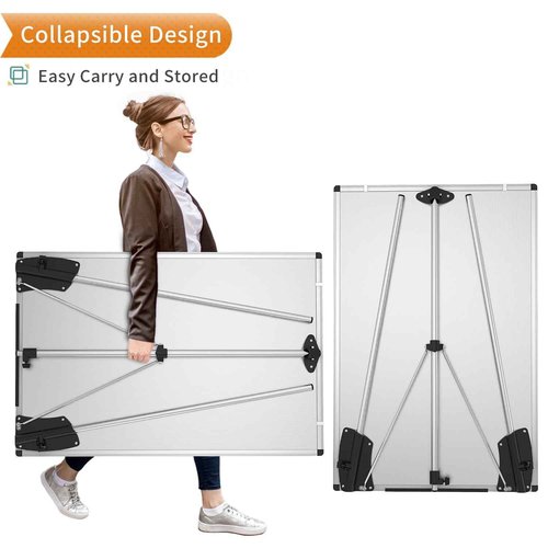 VIZ-PRO Magnetic Portable Easel Dry Erase Board, Flipchart Easel Stand Tripod Whiteboard, 24"W x 36"L