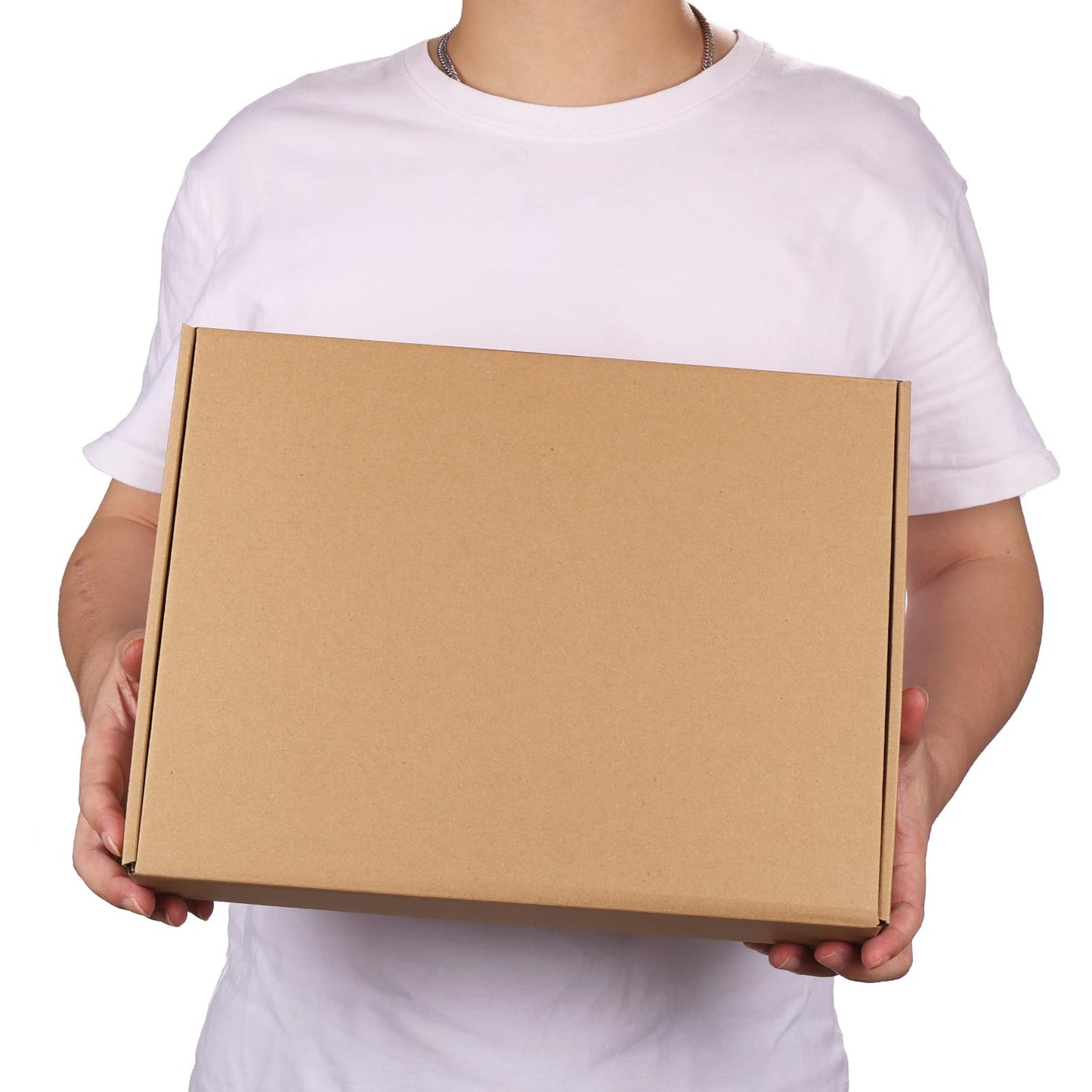 Serwrsw 13x10x2 inch Shipping Boxes Set of 6 Brown, Inner Size 12.6x9.6x1.6 inch Cardboard Box Mailers for Small Business Packaging Mailing or Gift Wrapping Giving