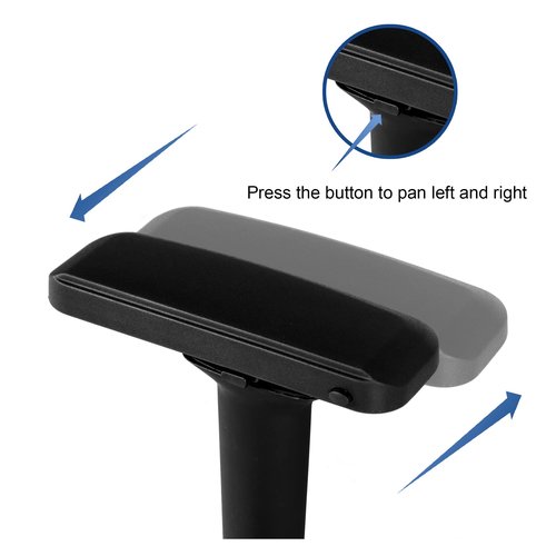 Frassie 4D Height Adjustable Chair Armrest Pair, Gaming Office Boss Chair Arms Set Replacement Part