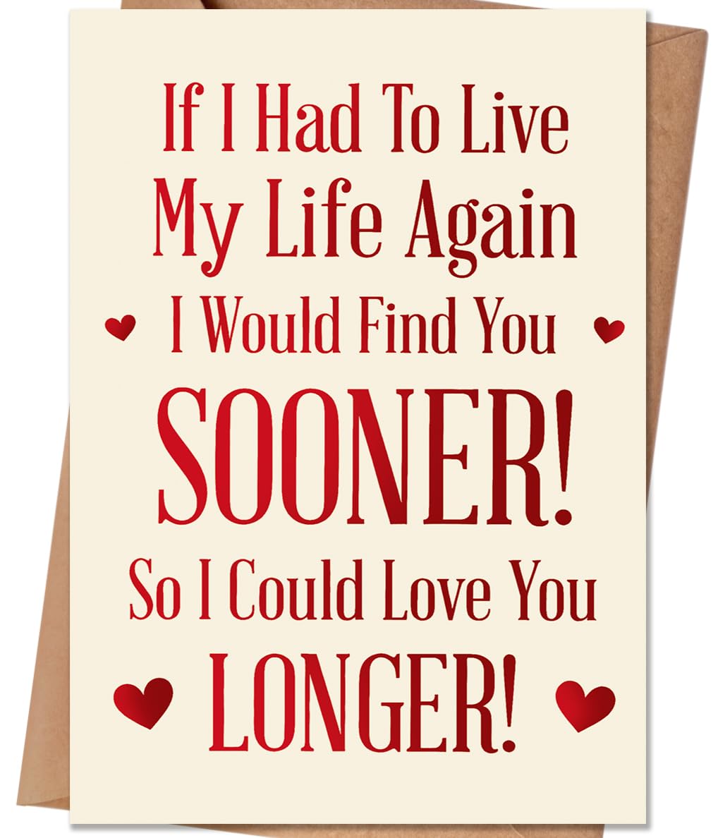 HEJOYN Anniversary Cards Gifts for Wife, Husband or Couple, Happy Wedding Anniversary Card Gifts for Him Her, Wedding Card for Boyfriend, Girlfriend, Men, Women, Valentine Day Cards