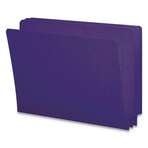 Smead End Tab File Folder, Shelf-Master Reinforced Straight-Cut Tab, Letter Size, Purple, 100 per Box (25420)