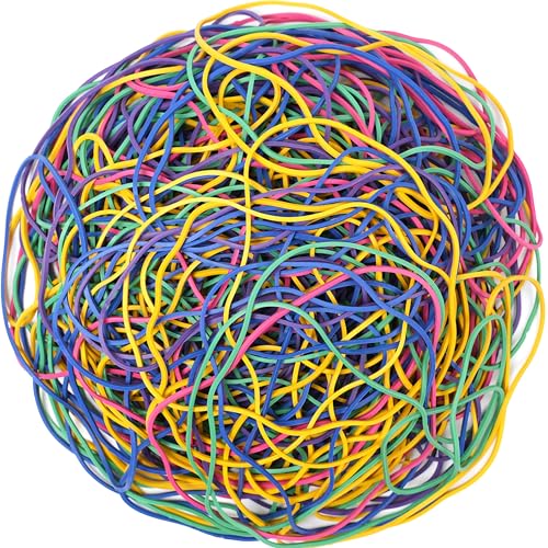 Multicolor Balloon Arch Rubber Bands #117A – 200 pcs, 7" x 1/16", Heavy-Duty Elastic