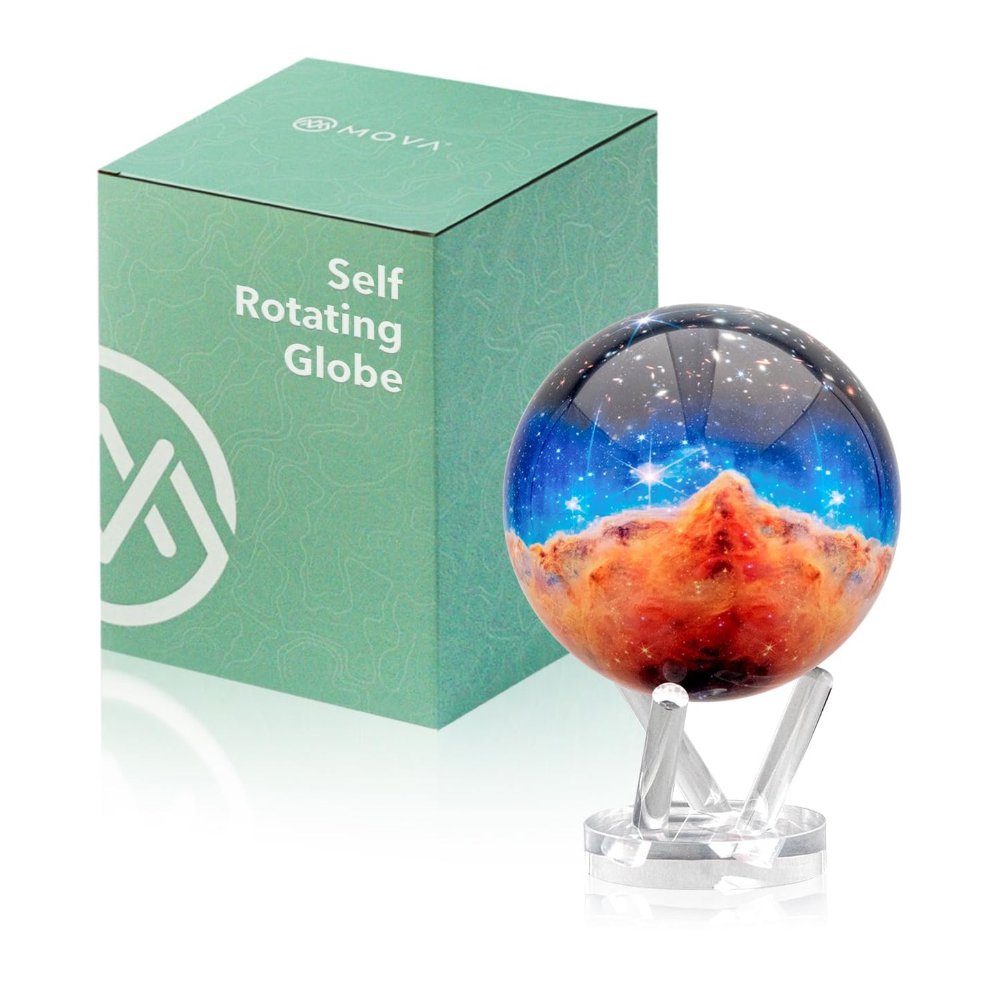 MOVA Globe - James Webb Carina Nebula Signature (6") | Solar Powered Desktop Display Inspired by NASA Imagery | No Batteries or Wires | Unique Space Decor or Educational Gift