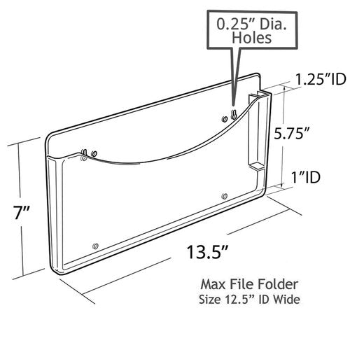 Azar Displays 250000 Clear Single Pocket Wall File
