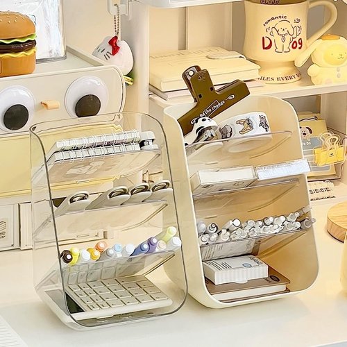 Saikvi Acrylic Pencil Holder Desktop Stationary Organizer Pencil Organizer for Desk for Office/Colleage/Home