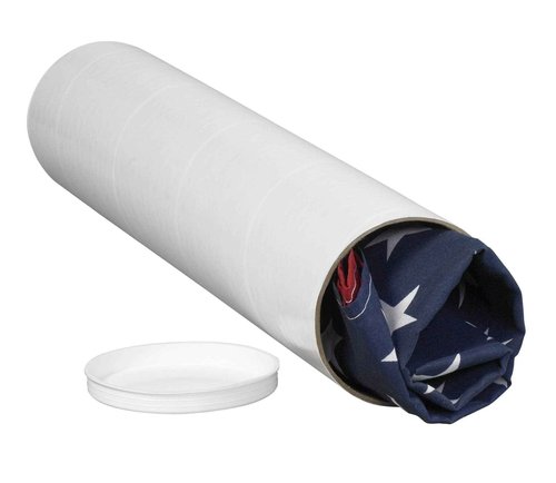 Aviditi White Mailing Tubes with Caps, 4" x 24", Pack of 15, for Shipping, Storing, Mailing, and Protecting Documents, Blueprints and Posters