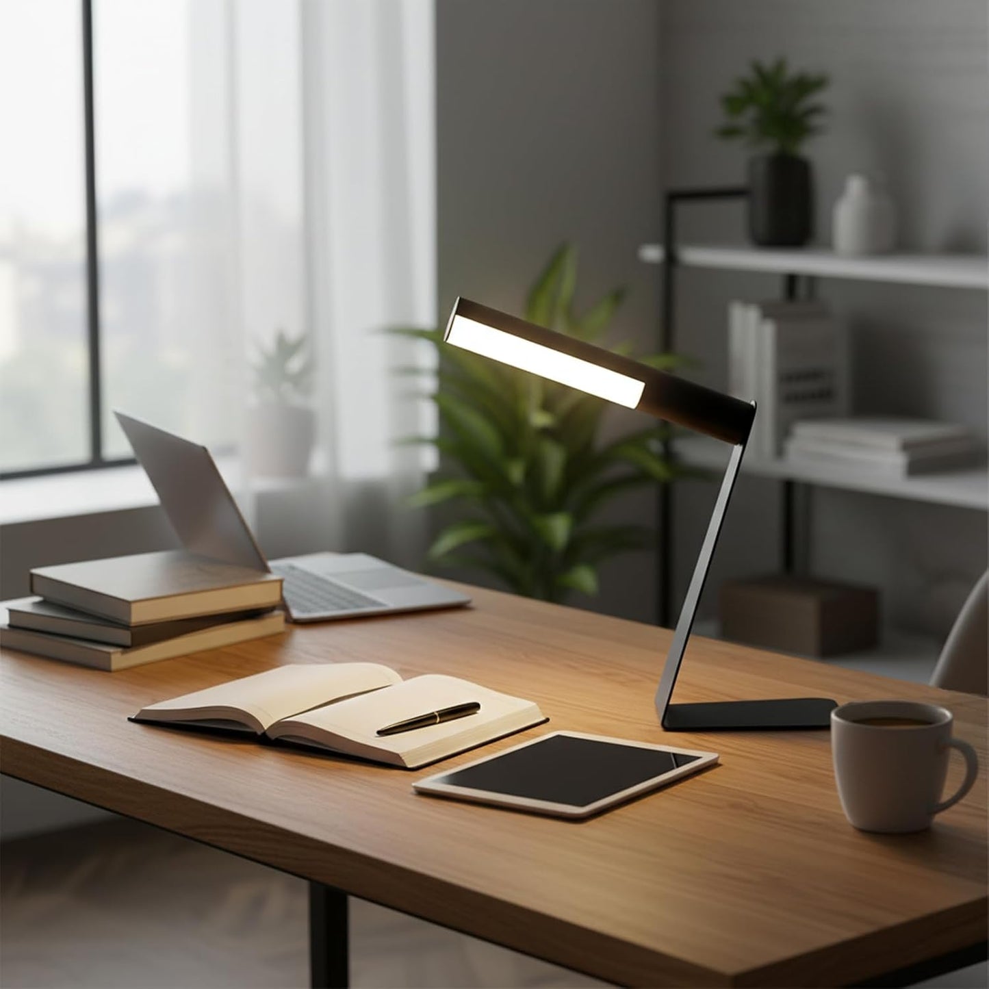 Skiennix Magnetic Portable Desk Lamp - 3-Color Dimmable Rechargeable Mini Table Light for Bedroom & Office