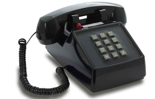 Opis PushMeFon Cable: The Landline Phone for Home in Retro Style - Non Electric Vintage Push Button Telephone for Landline Connections in Black
