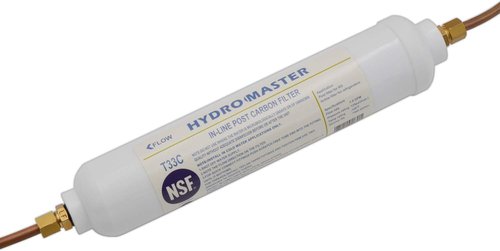 HYDRO MASTER In-Line Post Carbon Filter - 10 Inch x 2 Inch with 1/4-Inch NPT Connection