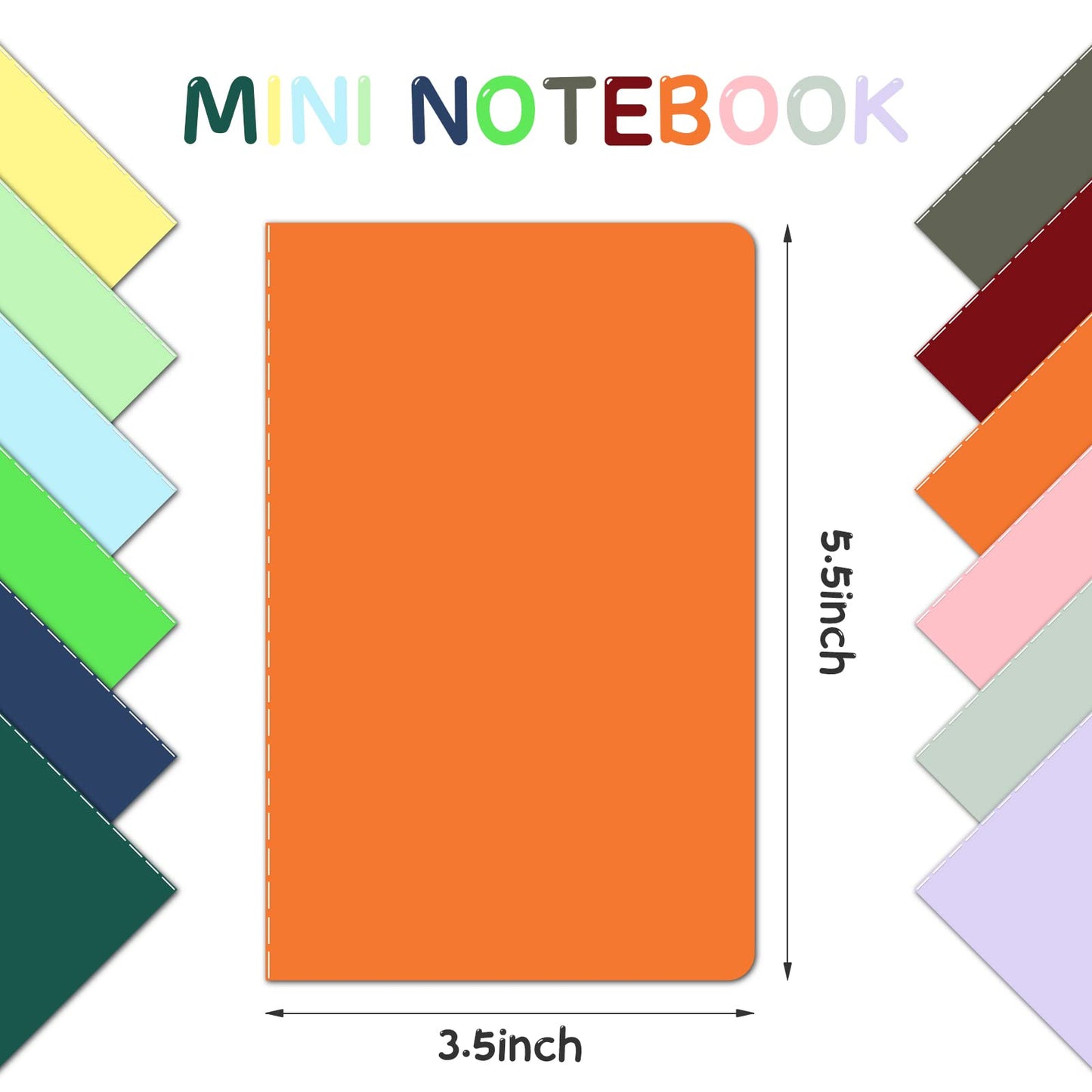 Rinrda Small Notebooks 60 Pack Mini Notebooks bulk Pocket Notebooks set,journal bulk 3.5"x5.5" Colorful Cover Lined Notepad,30 Sheets/60 Pages