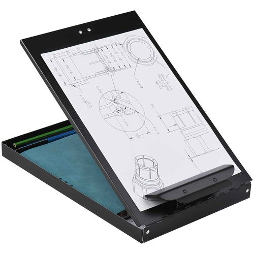 ZCZN Aluminum Clipboard with Storage, 6 Pack Recycled Metal Clipboard Box, Form Holder, Suitable for School, Office, Jobsite or Medical Staff, 9.25 x 13.78 Inches, Black
