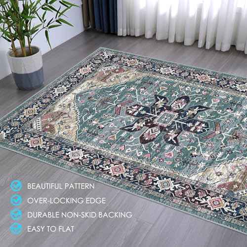 Kuyal Office Chair Mat for Hardwood Floor, 36 x 55 inches Computer Gaming Chair Mat, Low Pile Carpet Desk Chair Mat, Anti-Slip Floor Mats Wood/Tile Protection Mat(36'' x 55'',Green)