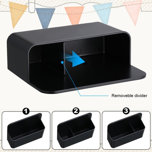 20 Pack Magnetic Dry Erase Marker Holder Bulk Whiteboard Magnetic Marker Holder Pen Pencil Organizer for Classroom Whiteboard Refrigerator Locker Storage (Black)