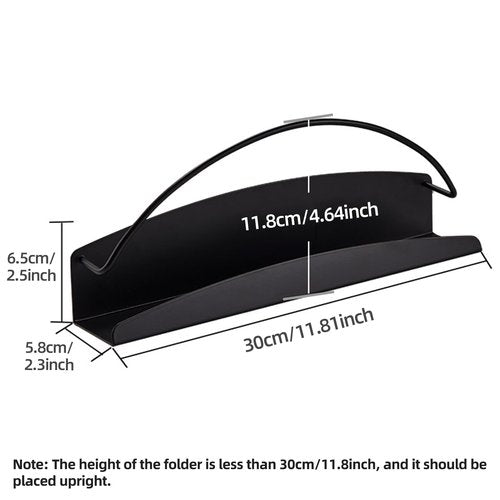 FKTXCO Magnetic Organizer - Folder, Magazine, Paper, Mail & Book Holder for Whiteboard, File Cabinet, Refrigerator (Black, 2PCS)