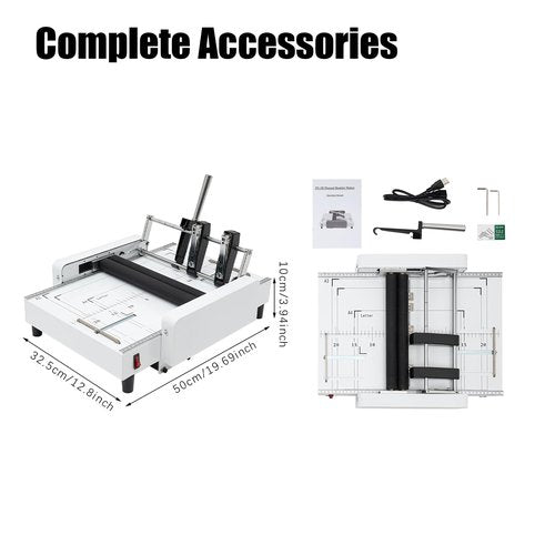 CUBELLIN 2 in 1 Paper Folding & Binding Machine A3 Booklet Maker MAX 11.7"×16.5" Paper Binder Stapler Machine 200-300 Books/Hr Booklet Maker for Offices, Schools