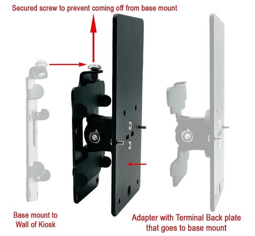 Hilipro Kiosk Flush Mount and Wall Mount for Verifone P200 & P400 Credit Card Terminal