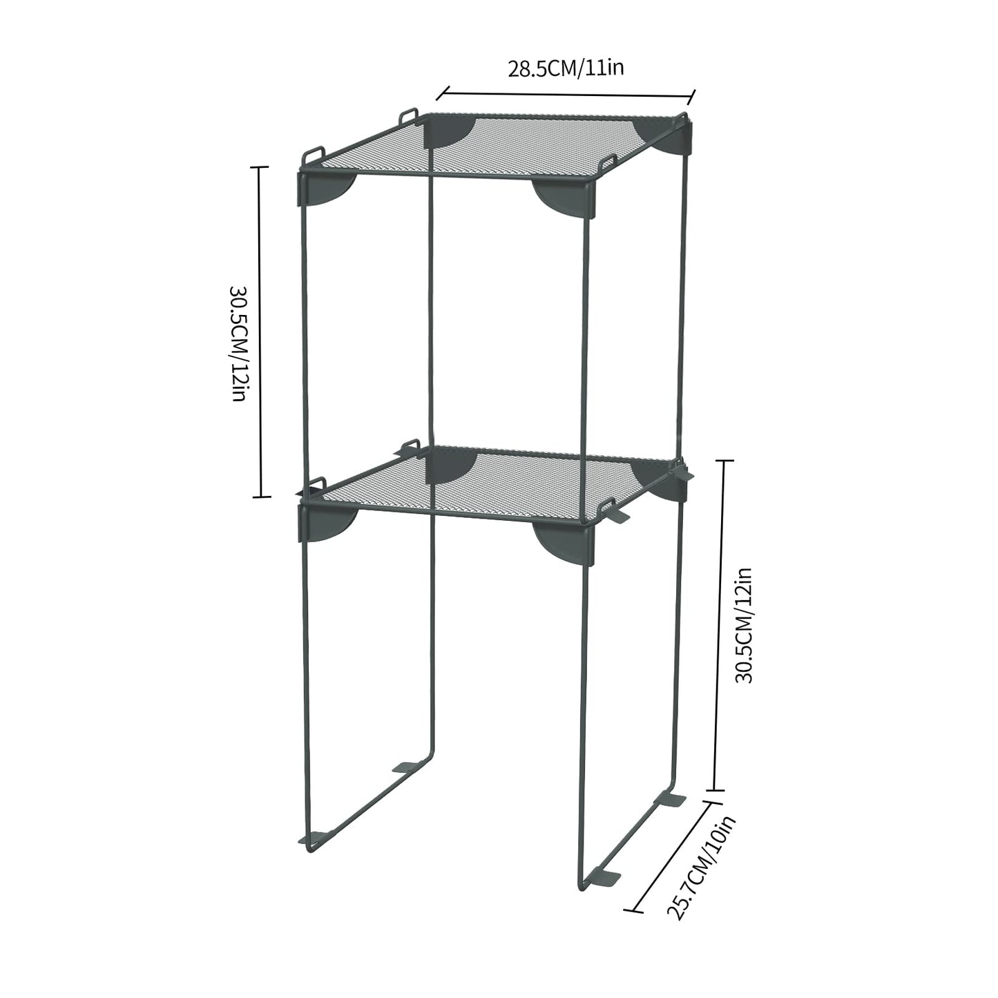 Neudeco Locker Accessories and Decor Kit, Pack of 4, Grey
