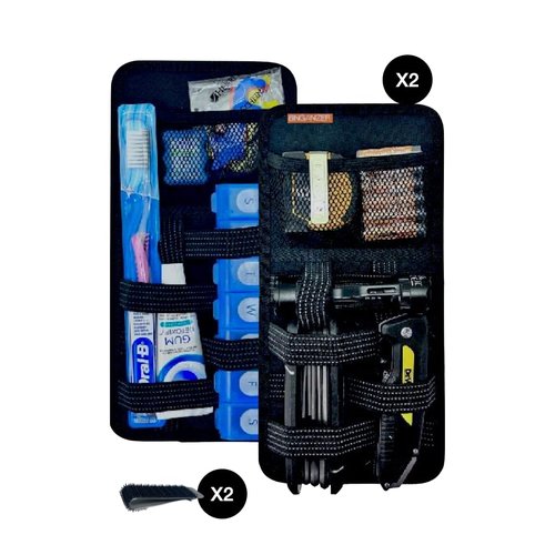 BINGANIZER Travel, Drawer, Bin organizers, All Purpose Organizers, Elastic Panels for Cables, Cords, Electronics, Suitcase, Tactical Organizer Board for Junk Drawer and Bin, 2 packs (Style C only)