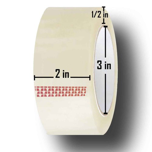 BIZ SUPPLINE (36 Rolls 2" Packing Tape, Designed for Moving, Storage and Packing, Shipping and Mailing, 2-inch Wide X 65 Yards, Clear, Heavy Duty 2.8 MIL BOBP Material