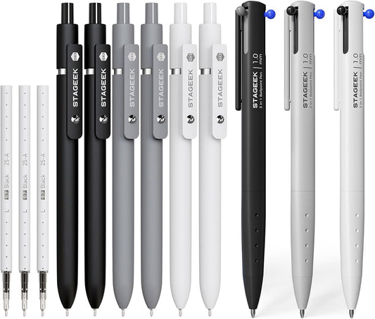 STAGEEK 9-Piece Multicolor Gel Pen Set | Vibrant Colors for Creative Writing and Drawing