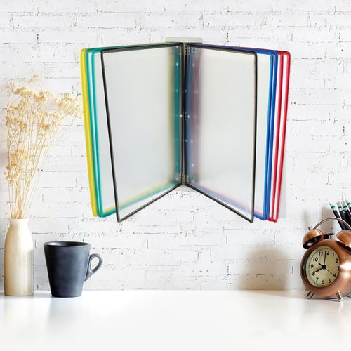 Ciieeo Wall Mounted File Folder Hanging Document Rack Drawing Organizer Page Protectors Plastic Stand Plastic Storage Shelf Wall Mounted Shelves for Storage Wall-mounted File Holding Bag