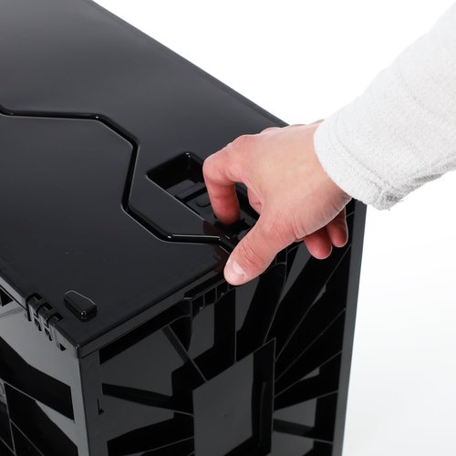 BCW Long Comic Book Bin - 1 Pack | Heavy Duty Comic Book Storage Box | Stackable Comic Bin Organizer for 300 Comics Each | Acid-Free Plastic Comic Book Box with Divider & Label Slot