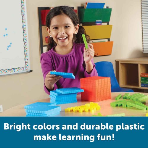 Learning Resources Brights Base Ten Classroom Set, 20-25 Students, 823 Piece Set, Ages 6+