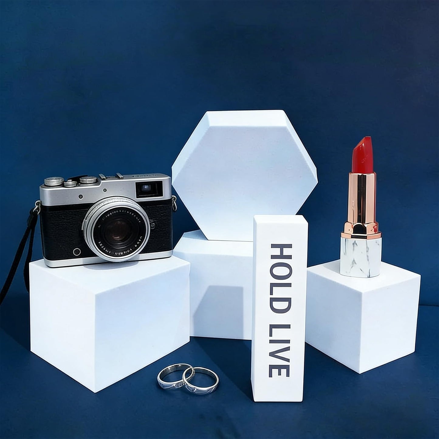 14PCS Product Photography Props: Small Product Photoshoot Props- Hard Foam Photo Props for Jewelry Cosmetics Mini Items Picture