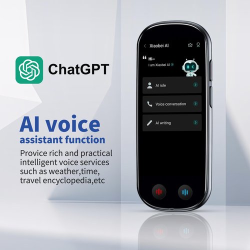 Language Translator Device No WiFi Needed, Upgraded ChatGPT Ai Translator, 150+ Languages Instant Two Way Translator Device, Offline/Recording/Photo/Voice Translation Real Time for Business Learning