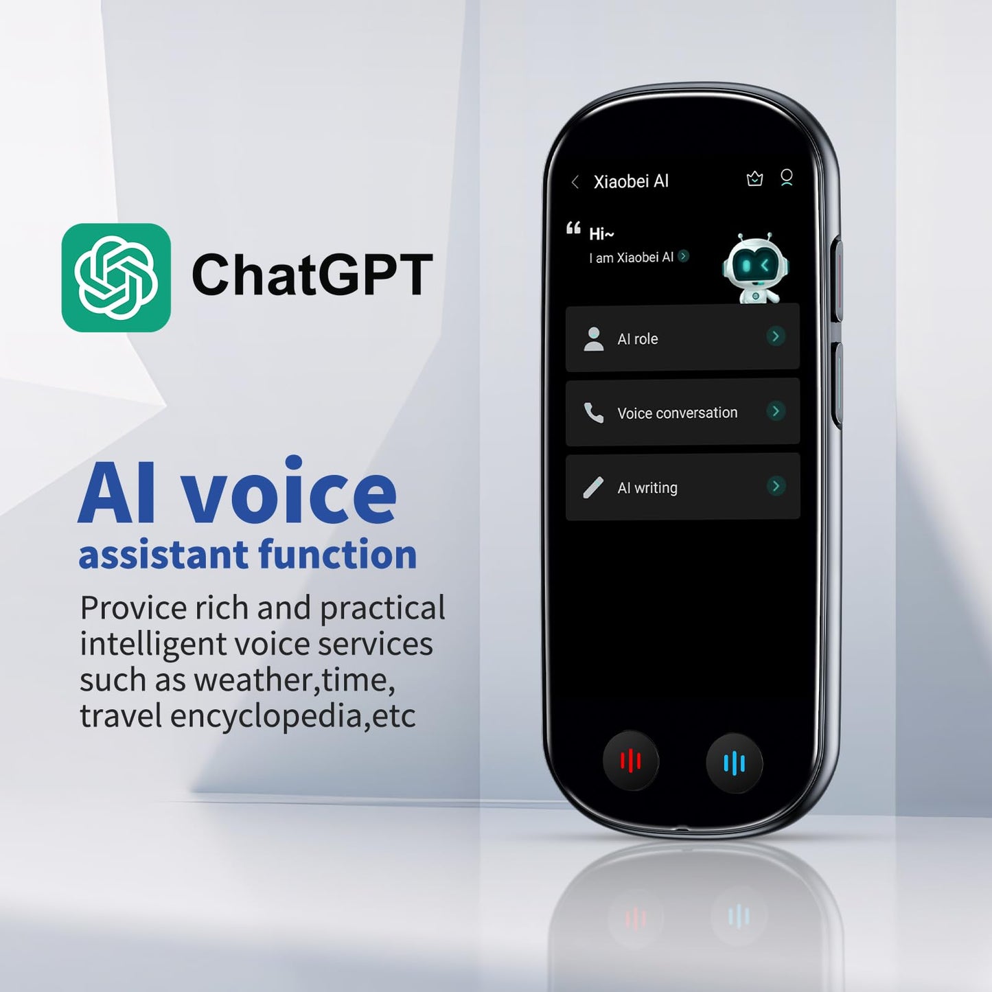 Language Translator Device No WiFi Needed, Upgraded ChatGPT Ai Translator, 150+ Languages Instant Two Way Translator Device, Offline/Recording/Photo/Voice Translation Real Time for Business Learning