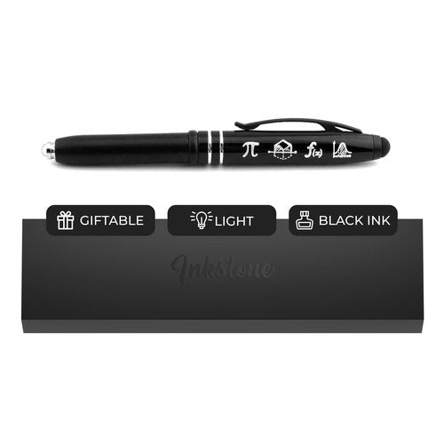 Inkstone Symbols of Mathematics - Ballpoint Black Pens Set for School, Work, and Gift-Giving - Smooth Fine Point Writing Pens for Teachers, Students, and Professionals.