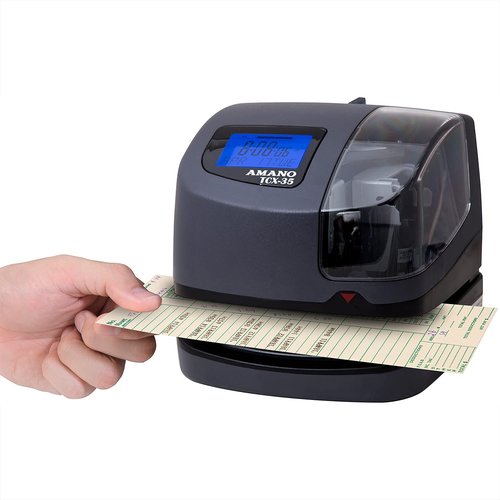 AMANO TCX-35 Time Clock for Employees, Electronic Punch Clock for Small Business, Made in USA