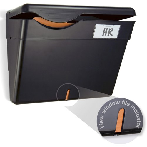 Officemate HIPAA Wall File with Cover (OIC21472),Black