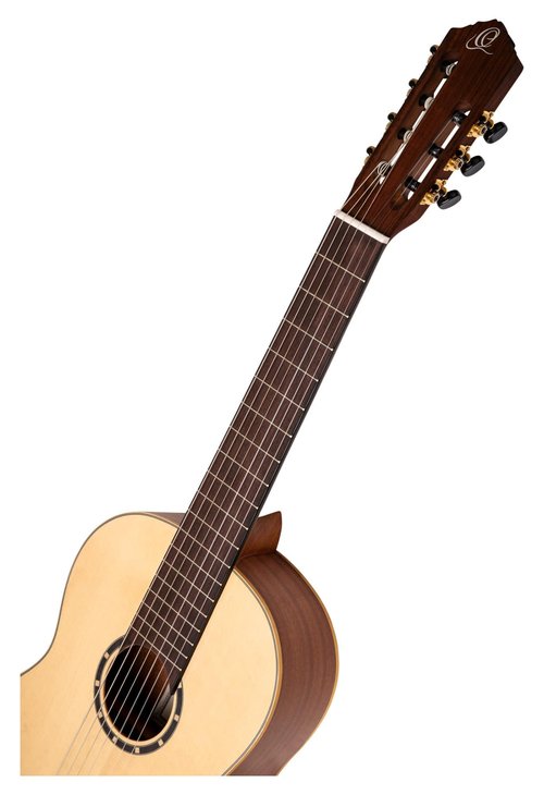Ortega Guitars Family Series Pro 7-String Solid Top Nylon Classical Guitar w/Bag, Right, Full (R133-7)
