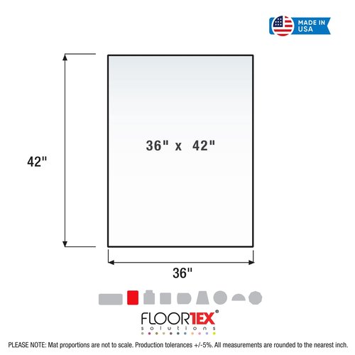 Floortex® Glaciermat® Heavy Duty Glass Chair Mat for Hard Floors & Carpets - 36" x 42"
