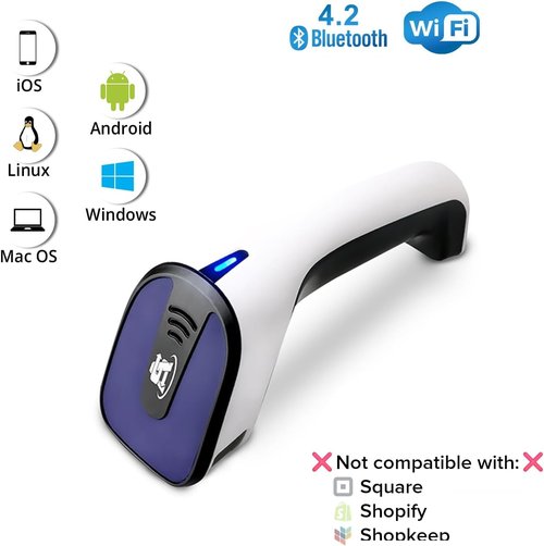 ScanAvenger Wireless Portable 1D Barcode Scanner - Cordless & Rechargeable Handheld Scanner for Inventory Management