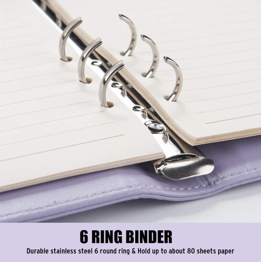 Sooez A5 Notebook Photocard Binder - Stylish Dark Green PU Leather Organizer with Magnetic Closure
