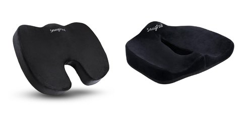 SnugPad Memory Foam Seat Cushion Bundle : U-Shaped seat Cushion and Hip Shaped seat Cushion